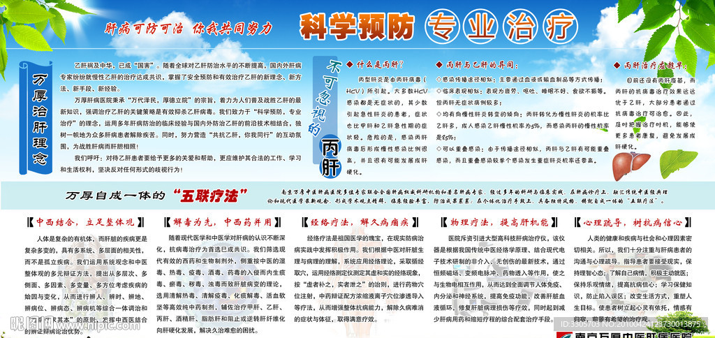 肝病醫(yī)院科普知識展板 科學預(yù)防專業(yè)治療