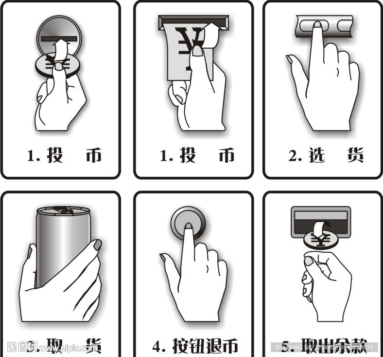 自動(dòng)售貨機(jī)使用提示標(biāo)識(shí)