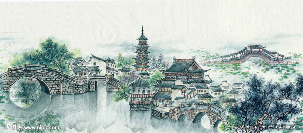 中國昆山 周莊 千燈 錦溪