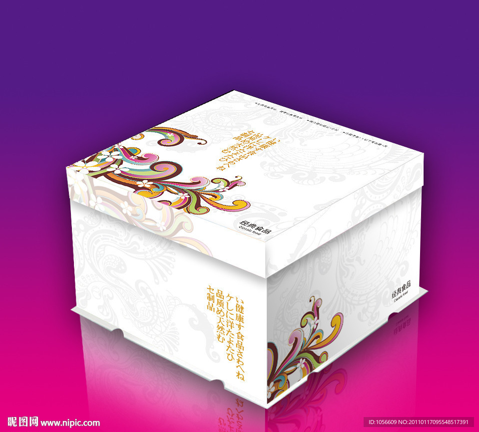 生日蛋糕蛋糕盒（展開圖）