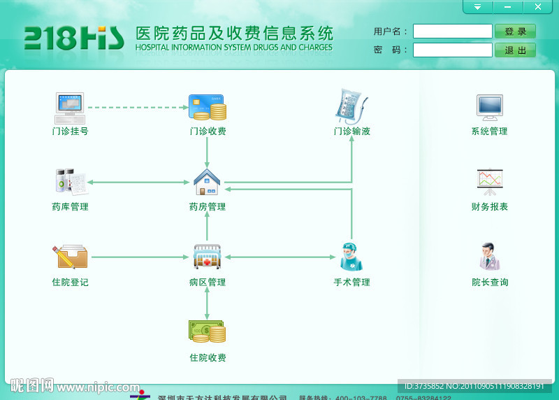 管理平台界面 医疗软件主界面设计图__图片素材_其他