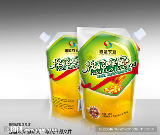 槐花蜂蜜包裝（展開圖）