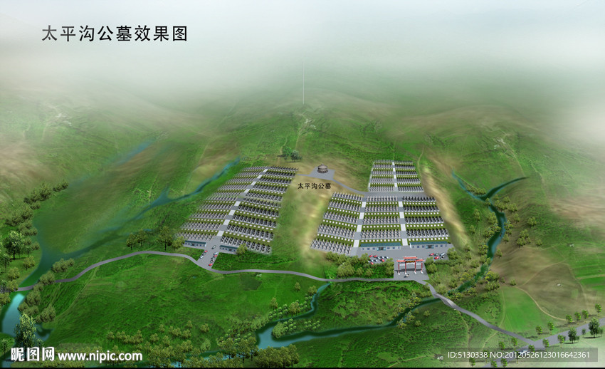 公墓鳥瞰圖
