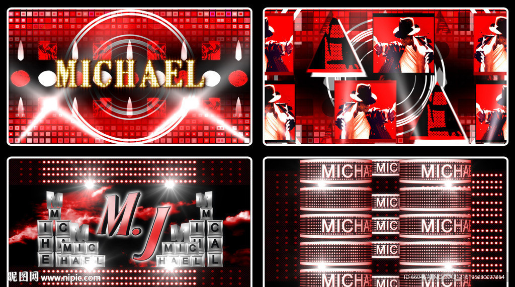“ED系列”MJ迈克尔杰克逊风格LED大屏幕视频工程文件