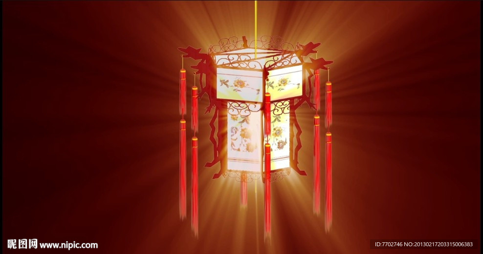 中式旋轉花燈AE模板