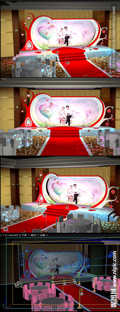 婚礼舞台设计图__其他模型_3d设计_设计图库_昵图网nipic.com