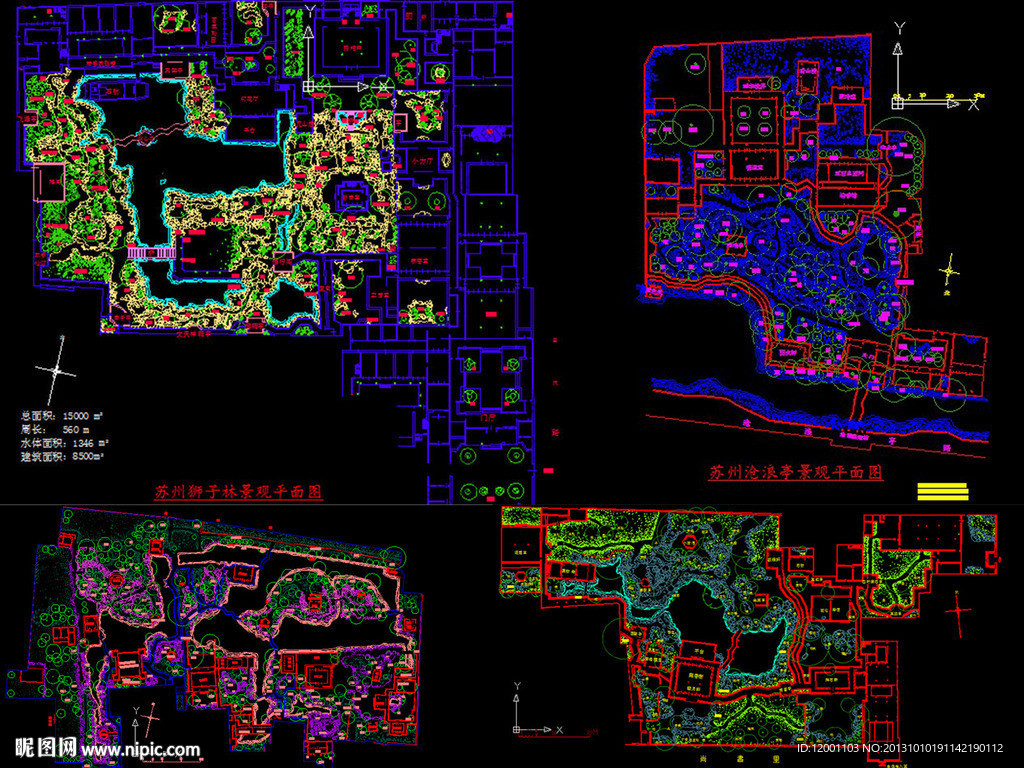 苏州园林景总平面图片