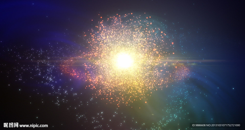 宇宙爆炸粒子特效视频