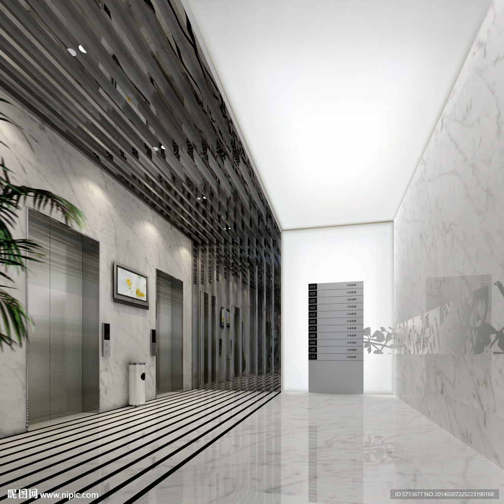电梯厅设计|空间|室内设计|银小山 - 原创作品 - 站酷 (ZCOOL)