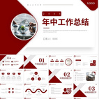 商務(wù)年中工作總結(jié)報告PPT模板