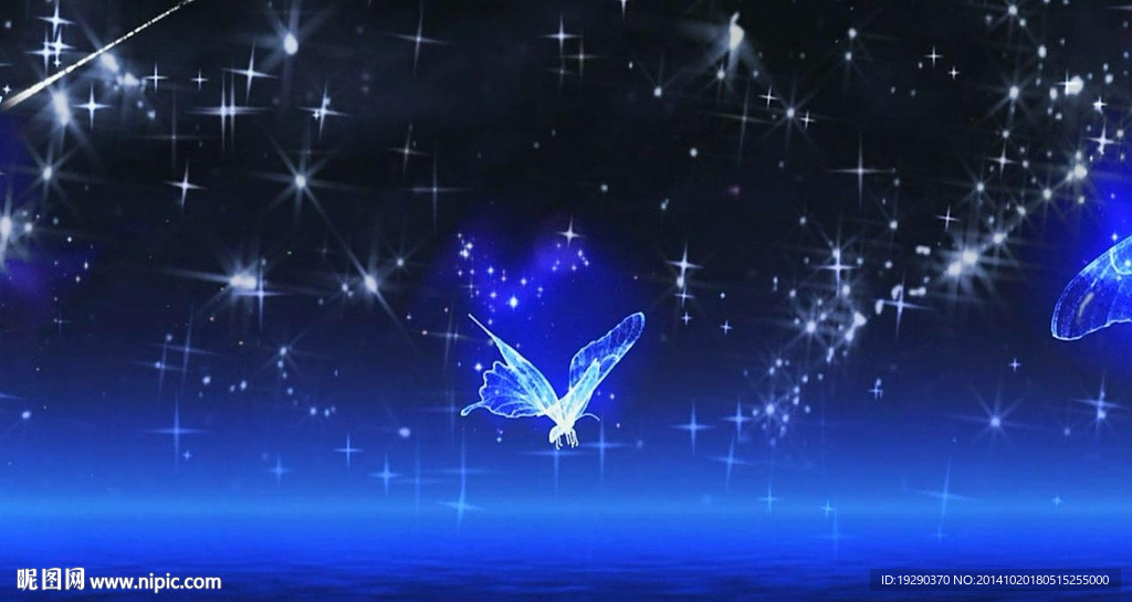 星空蝴蝶飛舞 高清