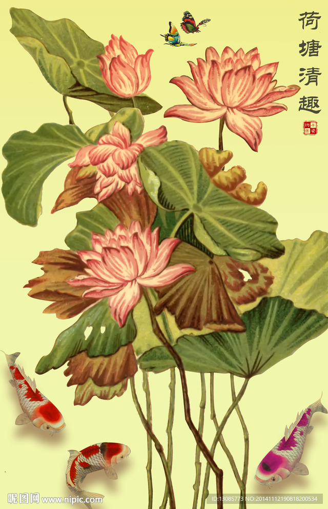 鉆石畫十字繡荷塘清趣