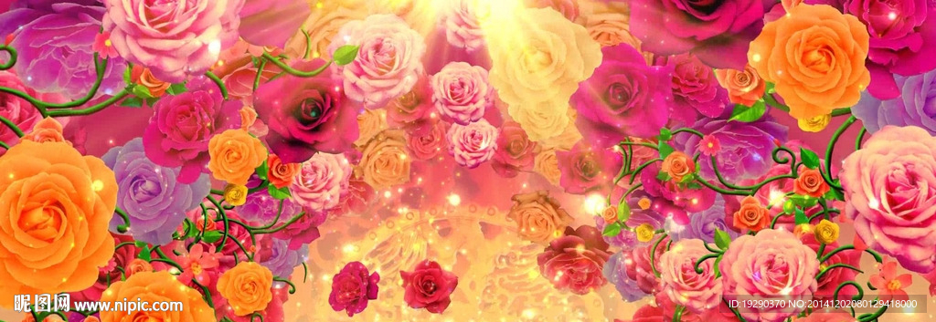 華麗的百合花開絢麗LED晚會(huì)