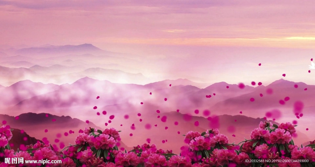 山花爛漫led背景素材