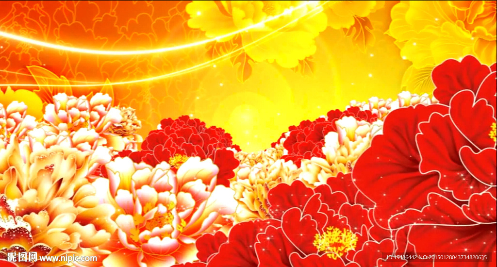 大氣牡丹國(guó)花 動(dòng)態(tài)視頻