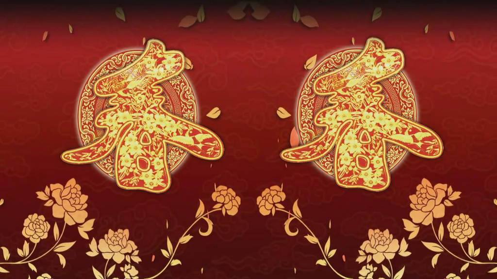 燈籠中國結(jié)喜慶春節(jié)舞臺VJ背景