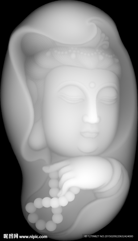 觀音灰度圖