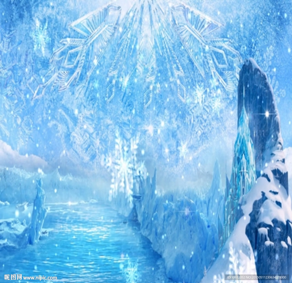 梦幻的冰雪城堡背景 震撼壁纸 宇宙电脑壁纸 - Like壁纸网