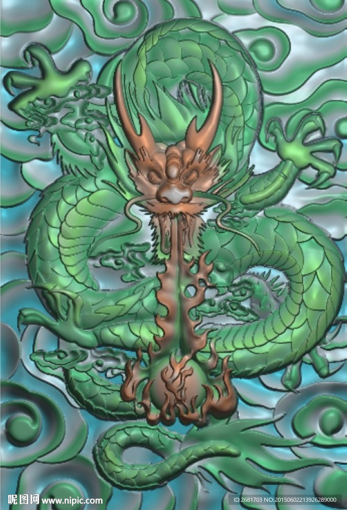 精雕圖 龍牌
