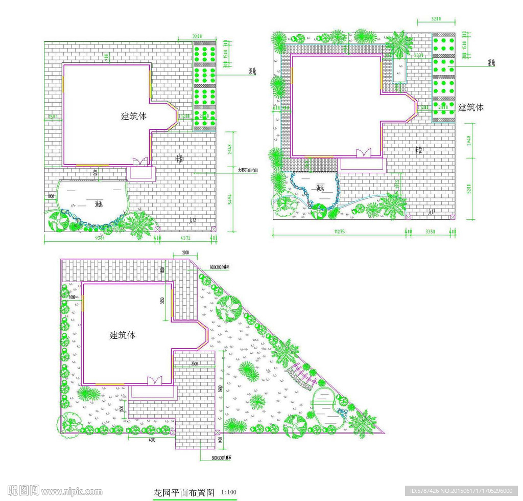 别墅园林建筑设计CAD图纸