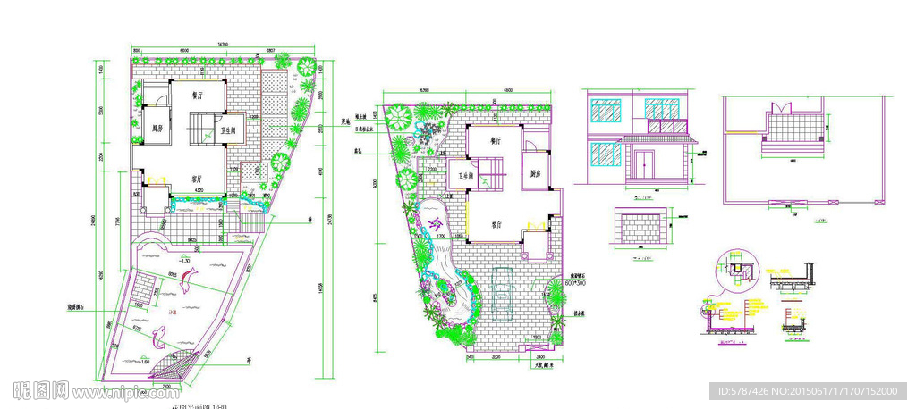 私家豪宅建筑设计CAD图纸