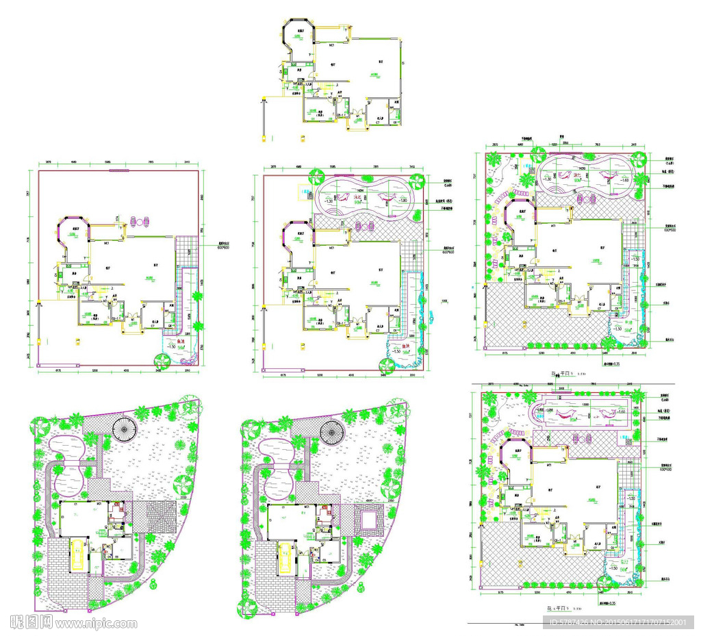 别墅建筑户型CAD图纸
