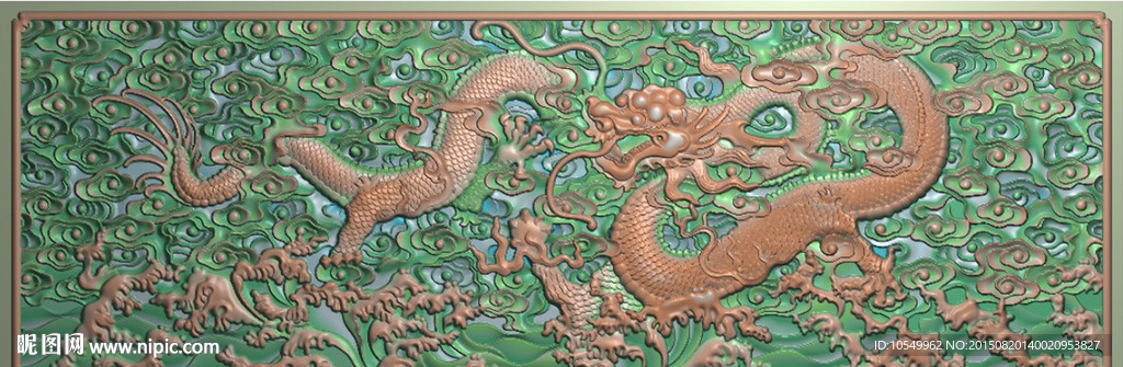 云龍背板
