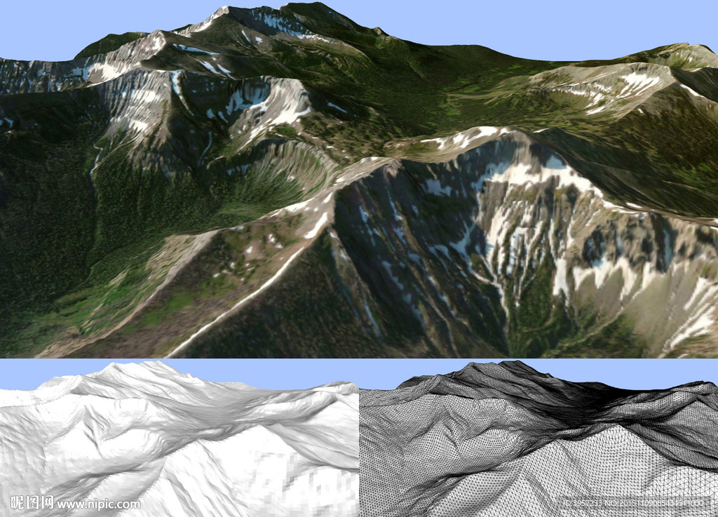 大石山初雪3D模型