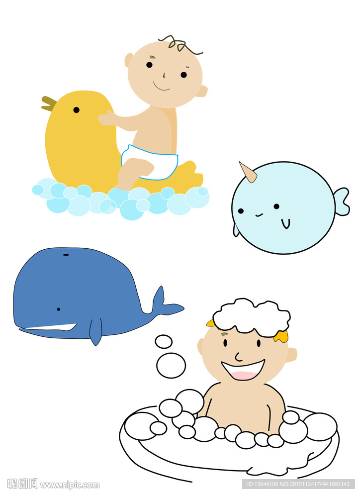 儿童洗澡水乐园卡通