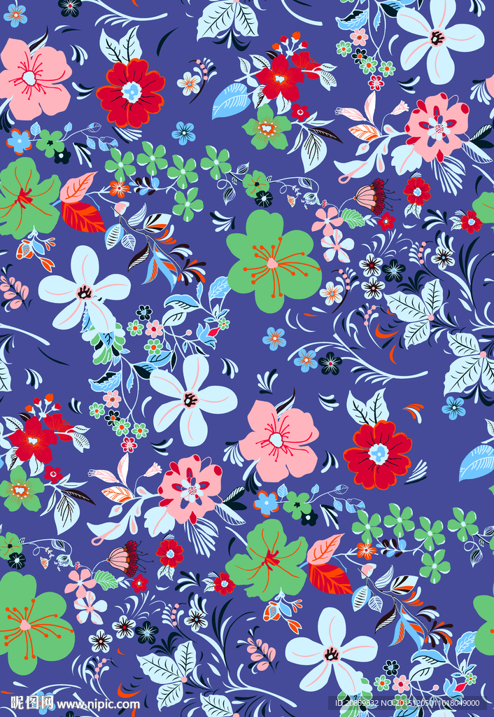 小碎花 花卉 花朵 分層