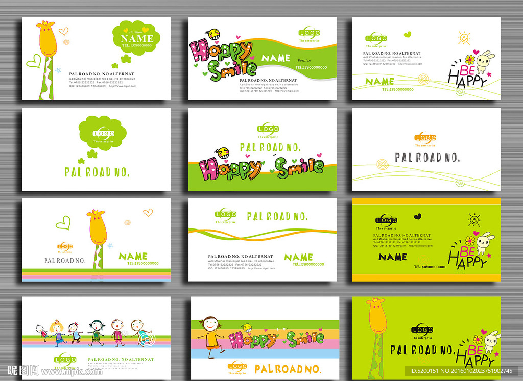 儿童名片设计图__名片卡片_广告设计_设计图库_昵图网nipic.com