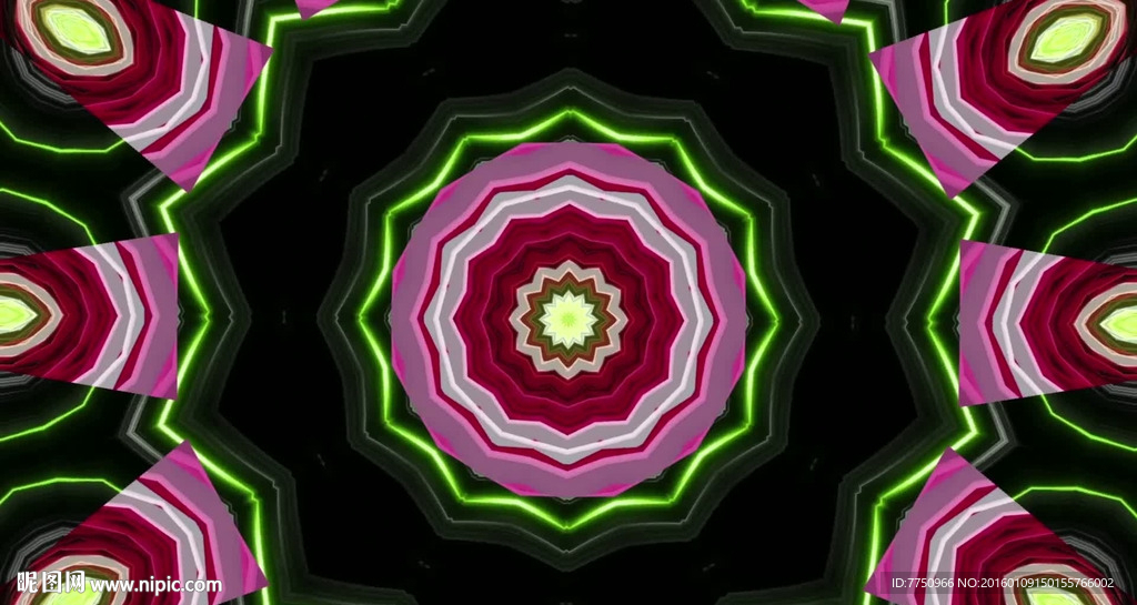 極品炫色動感抽象花紋led