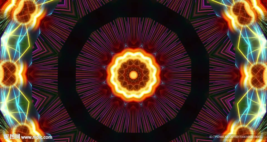 超贊金黃花紋動(dòng)感旋轉(zhuǎn)led大屏