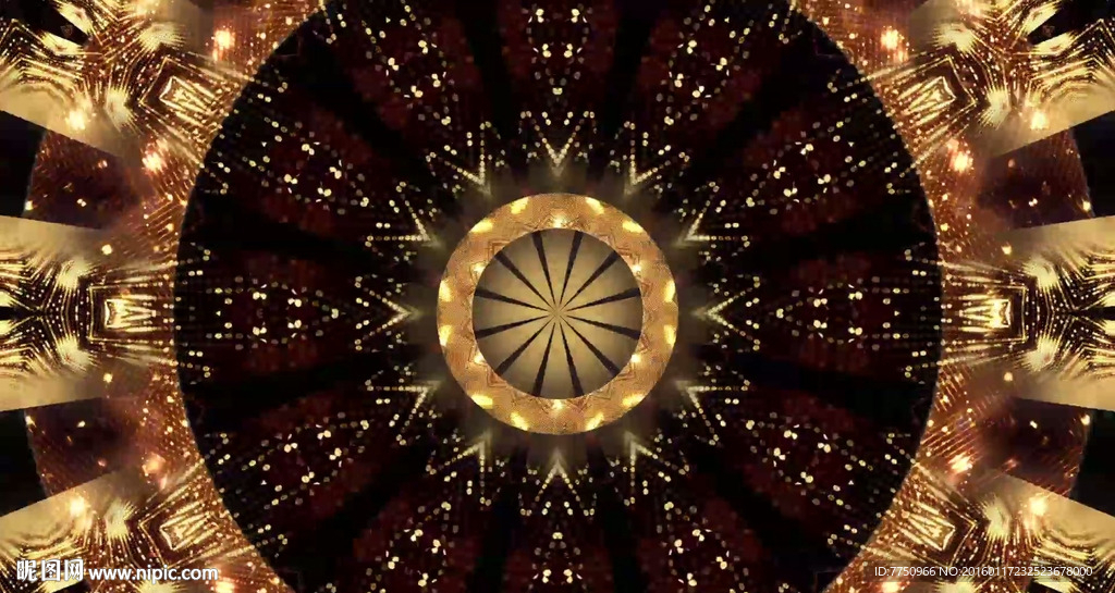 金色節(jié)奏動感花紋抽象led