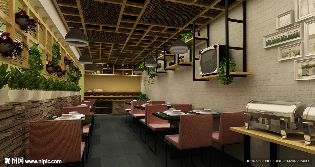 3ds Max早餐厅休闲区模型