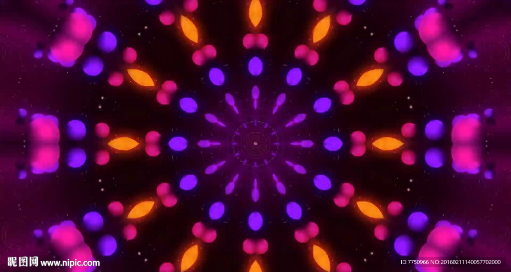 超贊絢麗花紋舞動氛圍vj背景