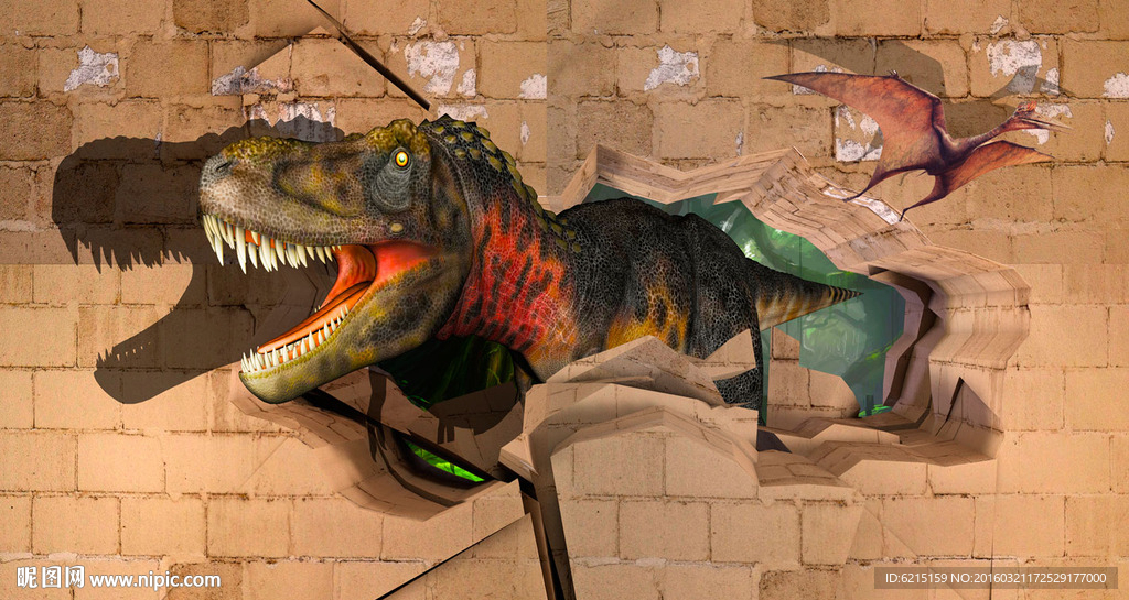 恐龙立体3D画