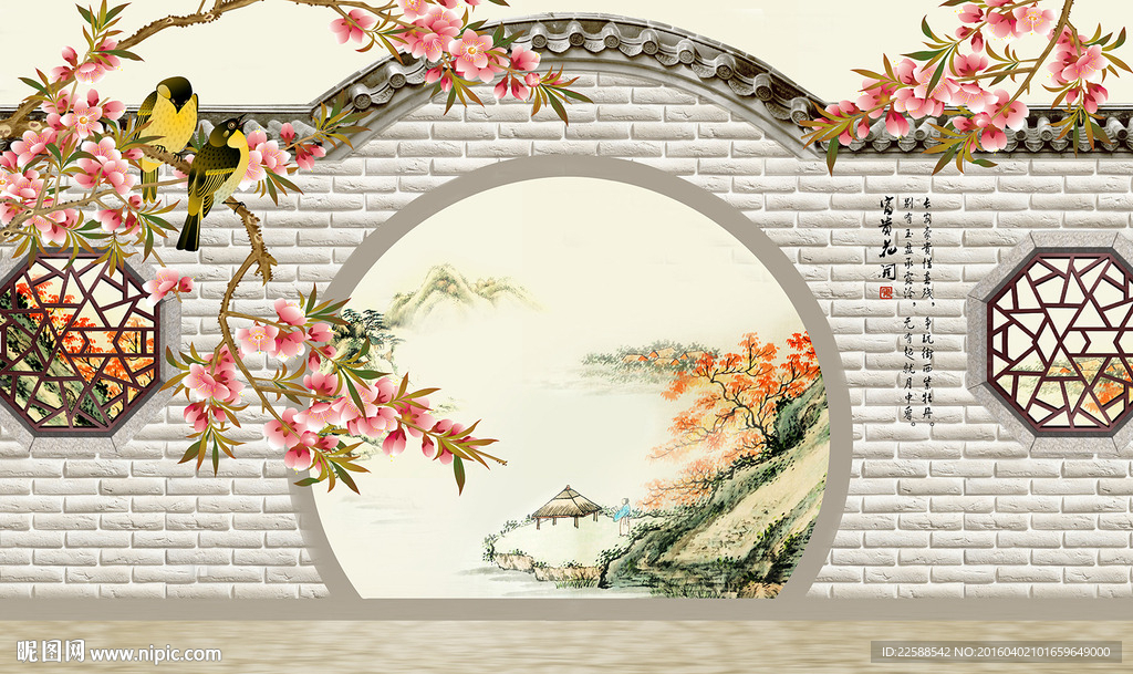 高清中式3D花鳥圖