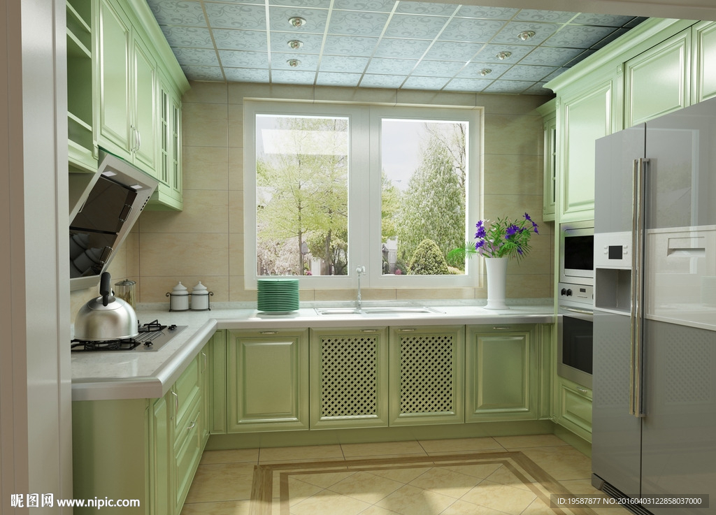 厨房3DMAX模型效果图