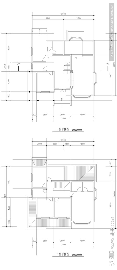 别墅户型设计CAD图