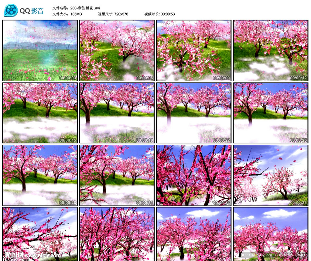 仙境桃林春色桃花 歌曲舞蹈背景