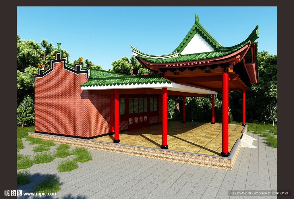 寺廟建筑效果