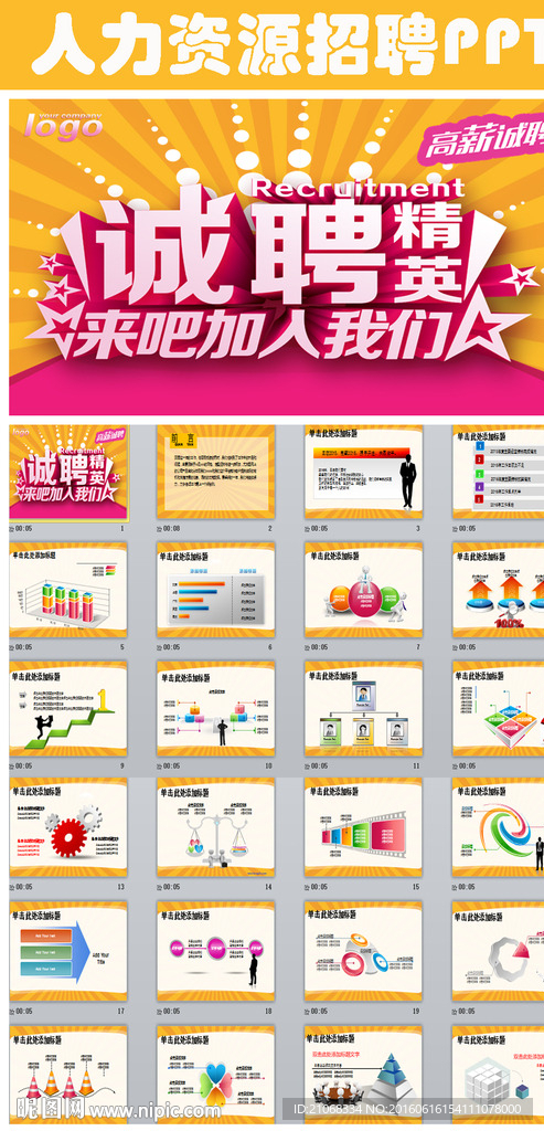 人力資源招聘人才招聘會PPT