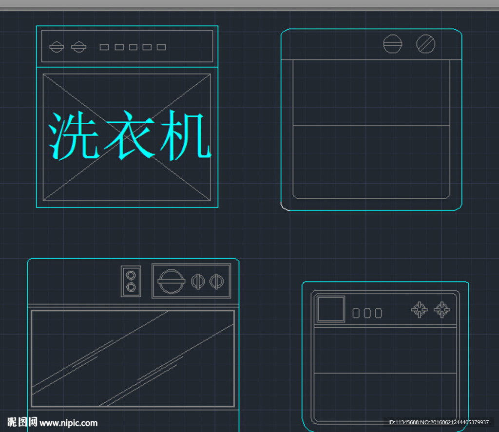 cad 自动洗衣机