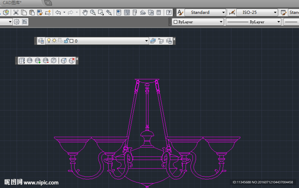 灯饰 cad