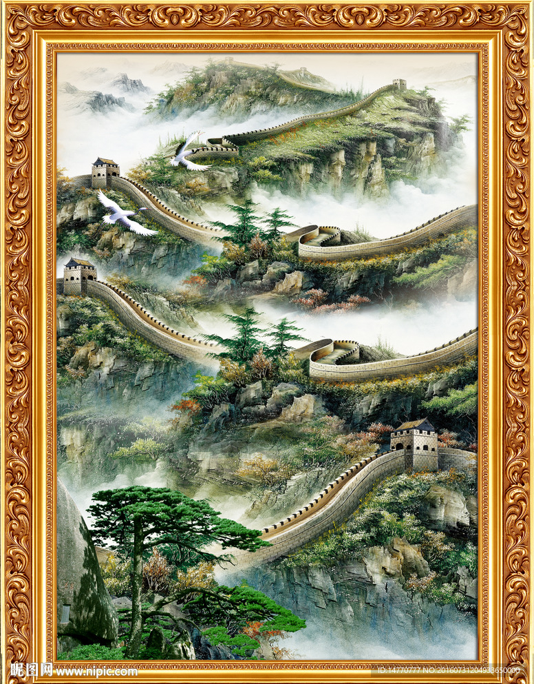 迎客松江山
