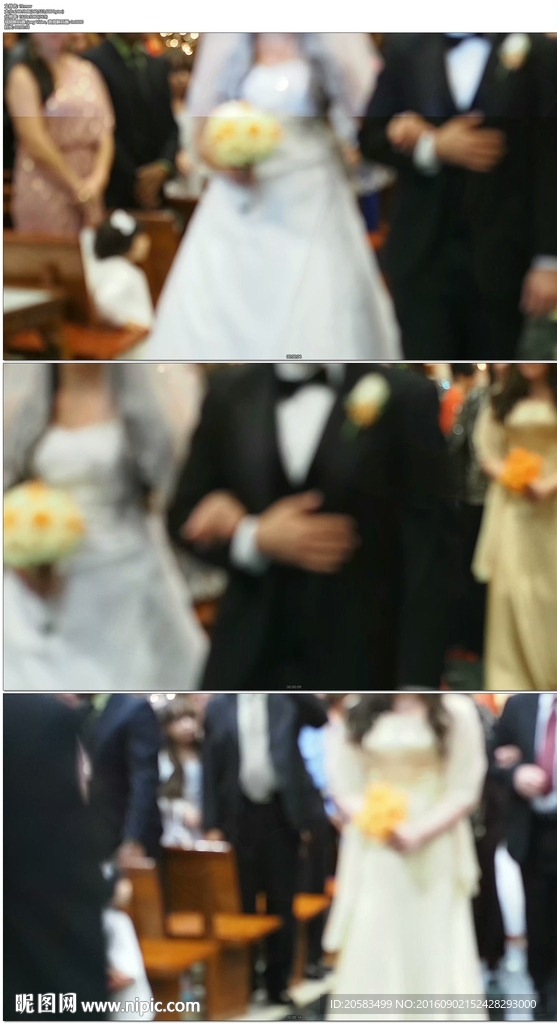 婚禮新娘挽著新郎出場