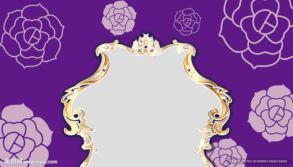紫色婚礼舞台背景拱门花门设计