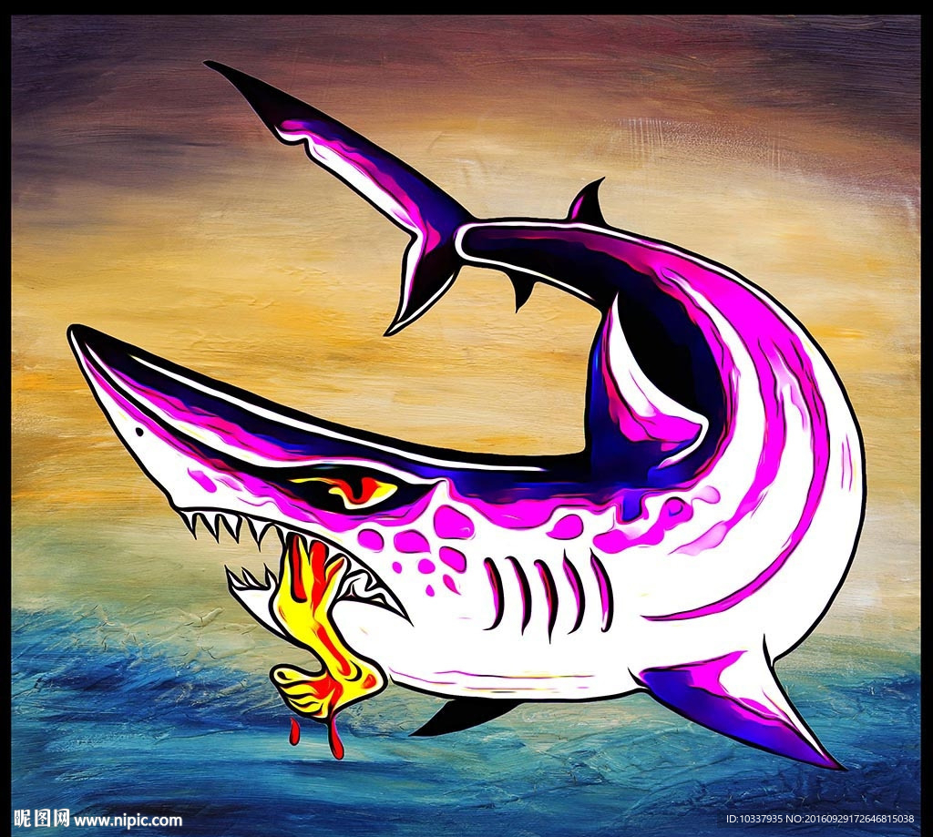 食人鲨插画