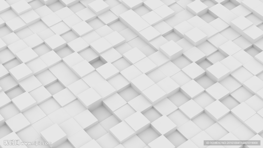 白色立体方块